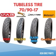 Krain CheetahKing Deli Slash Continental ContiStreet Tires Motor Tyre Motorsikal Tayar 17 Inci Tubel