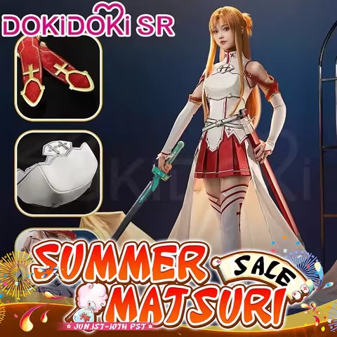【Ready For Ship】Yuuki Asuna Cosplay Costume Anime Sword Art Online Cosplay DokiDoki-SR Female Costum