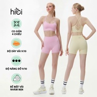 Hibi Sports women's yoga clothes include bra BA528 & Shorts QS213, Luxury Hi Fabric, with padding