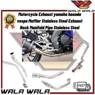 RS150 RSX150 NMAX NVX Y15 FZ150 ADV150 VESPA SPRINT R15 V1V3 Motorcycle Exhaust Muffler Manifold Pip