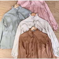 POLKADOT TOP BY AAIRA.BECLASSY