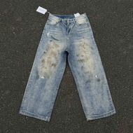 Acne studio2021m Ripped Dyed Loose Straight Jeans