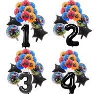 15Pcs Monster Truck Party Decorations Birthday Large Number 32 Inch 1 2 3 4 Foil Balloon Birthday Ra
