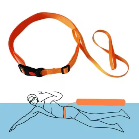 Static Swimming Belt Swimming Training Belt Swimming Buoy Webbing Tethers Stationary Swimming Life B