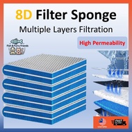 Aquarium New Upgrade 8D Filter Sponge Aquarium Fish Tank Filter Cotton No Glue Bio Sponge