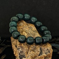 阿拉善純藍綠瑪瑙 15mm 手鍊