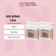 HY WAXING Cotton Swabs Pack of 100 Solid Bamboo Wood Convenient Environmentally Friendly Bamboo Ear 
