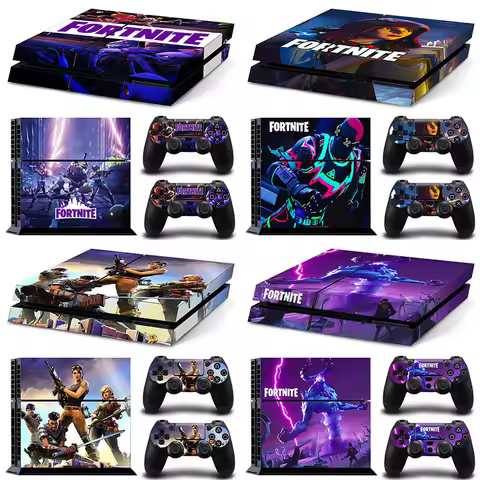 Fortnite Game Console Stickers for PS4 Anime Color Decals for PlayStation 4 Controller Gamepad Full