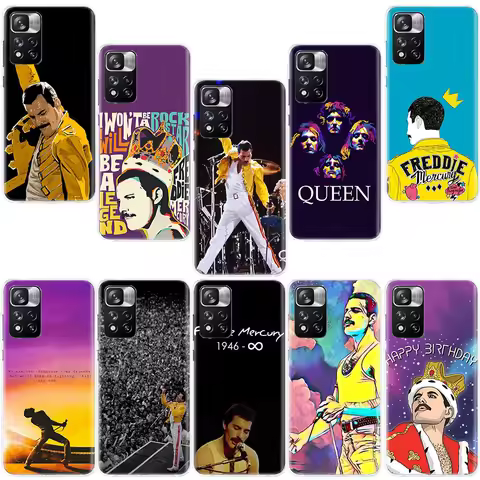 Rock Funky Freddie Mercury Queen Phone Case For Xiaomi Poco X4 F4 GT X3 NFC X5 X6 X7 Pro 5G M5 M5S M
