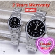 [2YEARS WARRANTY] Original Casio MTP-V002D-1B & LTP-V002D-1B Men Watch Ladies Watch Couple Watch MTP