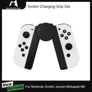 Set Cengkaman Pengecasan MOBAPAD untuk Nintendo Switch Joycon Gaming Controller Bracket Stesen Penge