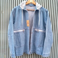 Loose Blue Jeans Outerwear Zip Pocket for Men and Women JEANSG AKJ69