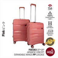 Samel 2 In 1 Japaneses Concept Expandable Anti-Theft Zipper Luggage Set (20"/24") FGD383