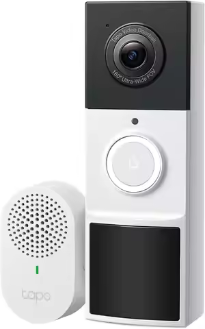 2K Wireless Smart Video Doorbell with Chime, 160° View, Person Detection, 2-Way Audio, Local Storage