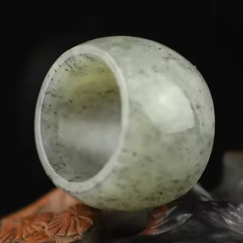 China Natural hetian Jade rings Pendant necklace for man gift US size 11 #51