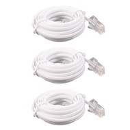 3X RJ11 6P4C to RJ45 8P4C Modular Phone Internet Extension Cable 3 Meter