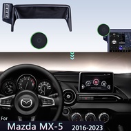แท่นชาร์จไร้สายแม่เหล็กสำหรับรถยนต์มาสด้า MX5 MX-5 ND 2016-2021 2022หน้าจอที่วางโทรศัพท์ในรถ2023