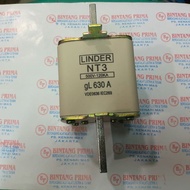NH Fuse Link Size 3 (NT-3) 500-630 Ampere 500V 120Ka Linder brand