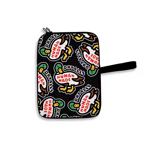 Human made duck and tiger collection, niche iPad storage bag, laptop and tablet canvas bag