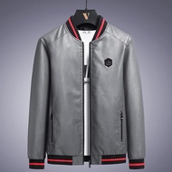 M-8XL Leather Jacket Men's Coat Autumn Winter Plus Size Men's Leather Jacket Coat Men's Coat Men's C