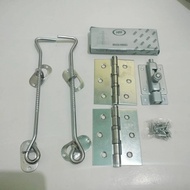 Complete Package of 1 Window, Just Install, Window Support, 3 inch Window Hinge,/ Latch, Window Slot