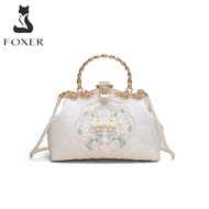 กระเป๋าผู้หญิงหรูหรา FOXER กระเป๋าสไตล์จีนแบบใหม่กระเป๋าสะพายสำหรับผู้หญิงดั้งเดิม