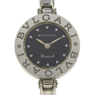 Pre-owned BVLGARI Bzero1 BZ22S stainless steel quartz watch with analog display and black dial for w