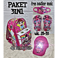 LOL CHILDREN'S BACKPACK PACKAGE KINDERGARTEN AND PAUD CHILDREN'S CAR BACKPACK PACKAGE GIRLS' BACKPAC