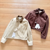 Hazzys Hazzys 2026 Cargo Jacket Women Autumn Top Fashion Commuter Corduroy Collar Stitching Baen Sty