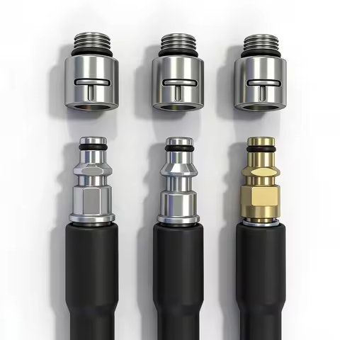 1/4inch Pressure Washer Adapter External Thread Connect Cleaning Nozzle Tips for Karcher K Series/La