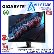 Gigabyte GS32Q / GS32Q-EK 31.5 inch IPS Gaming Monitor / 165HZ oc 170Hz, DP v1.4x1, HDMI v2.0 x2, Headphone jack x1
