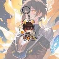 GANTUNGAN Genshin Impact Zhongli 0X Keychain - Keychain - Key Chain - Anime - Game
