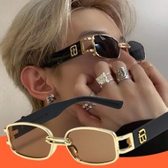 Korean Retro Style Rectangle Sunglasses for Women Vintage Shades for Women