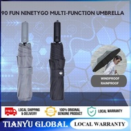【SG READY STOCK】90 Fun Ninetygo Multi-function Umbrella With Aluminum Alloy Ribs And Bigger Size (St