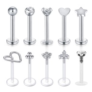 MODRSA Tragus Piercing Jewelry Helix Piercing Jewelry Flat Back Earrings for Women Forward Helix Ear