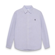 SilenceStandard Premium Oxford Shirt S Logo embroidered/blue striped [SO02]