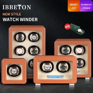 IBBETON Luxury Watch Winder 1 2 3 4 6 Slot Automatic Mechanical Watches Storage Box High Gloss Microfiber Skin Leather LCD Touch Screen Watch Box