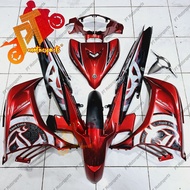 Yamaha  LC135 LC 135 Cover Set Bodyset Candy Red Black V2 V3 V4 V5 V6 V7 Batik Merah Hitam