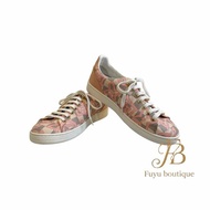 【L0016】LV白色棋盤格拼粉色LOGO   Frontrow Sneaker 休閒鞋 36號