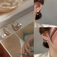 Cheap 18K Gold Plated Pearl Stud Earrings for Women Girls Jewelry Fashion