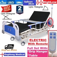 EngHong 4 Functions {{ELECTRIC}} Hospital Bed, HEIGHT ADJUSTABLE Electric Medical Bed, 3function Ele