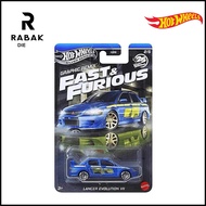 HOTWHEELS LANCER EVO 7 FAST FURIOUS GRAPHIC REMIX