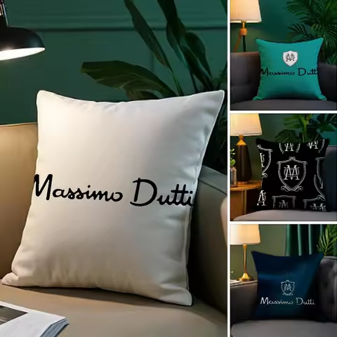 Fishon M-Massimo D-Dutti Pillow Case Plush Fabric Soft Pillowcase Double Sided Print Sofa Cushion Co