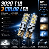 3 Color In 1 Car Interior LED Lamp Package Kit T10 Light Bulb C5W W5W Festoon Indoor Light  Dome Map