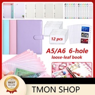 A5/A6 6-hole Notebook Binder Budget Plan Wallet Suitable for Macaron PU Leather Notepad Notebook Sma