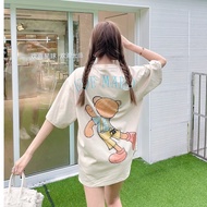 Genuine Ready Stock 13DE MARZO Qingzi Same Style Smiley Smiley Joint Retro Bear T-Shirt Short Sleeve