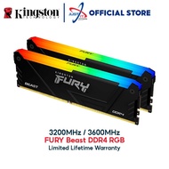 KINGSTON FURY BEAST RGB DDR4 GAMING LONGDIMM / PC RAM ( 8GB*2 / 16GB*2 )( 3200MHZ CL16 / 3600MHZ CL1