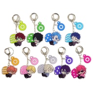 awa Anime Yarichin B Club Keychain 9pcs,Yuri Ayato Keychain Cosplay Costume Acrylic Figure Pendant O
