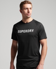 Superdry Train Active Logo Short Sleeve T-Shirt-BLACK