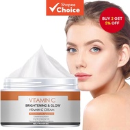Vitamin C Brightening & Glow Cream (For Dull & Tired & Agitated Skin, Glutathione+Arbutin+Vitamin E 
